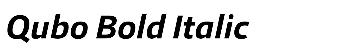 Qubo Bold Italic